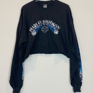 Harley Davidson Long-sleeve Crop Top